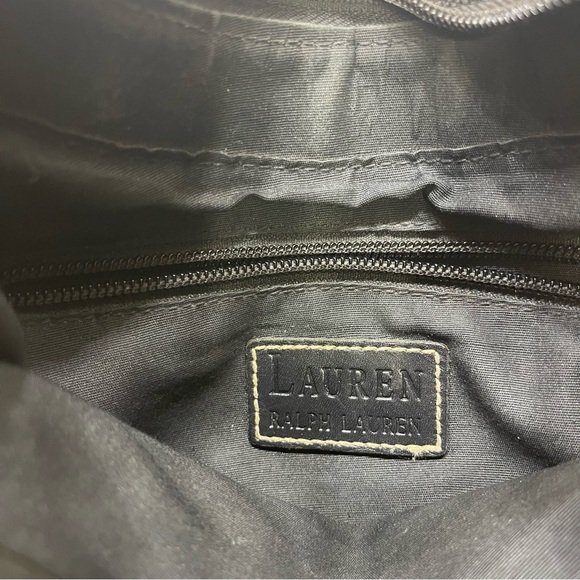 Black Linen Lauren Ralph Lauren shoulder bag‎ S3 - Picture 4 of 7